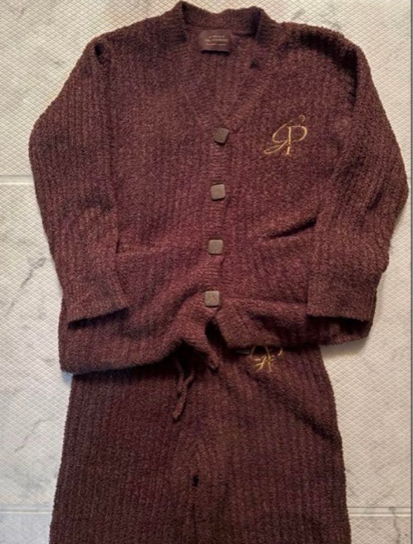 ジェラートピケ ❤︎ ベビモコメランジリブ カーディガン＆パンツ 上下セット