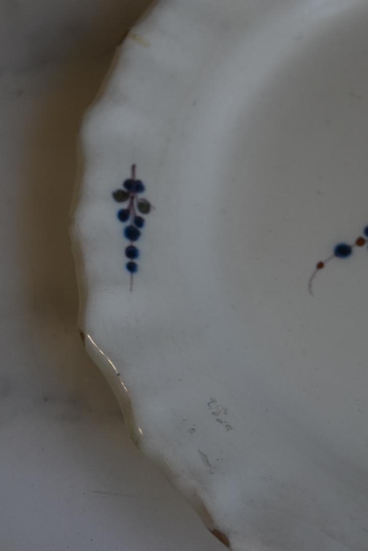 あんみつ姫さま専用 眺めの良いインディゴ花文皿 アンティーク 西洋民藝