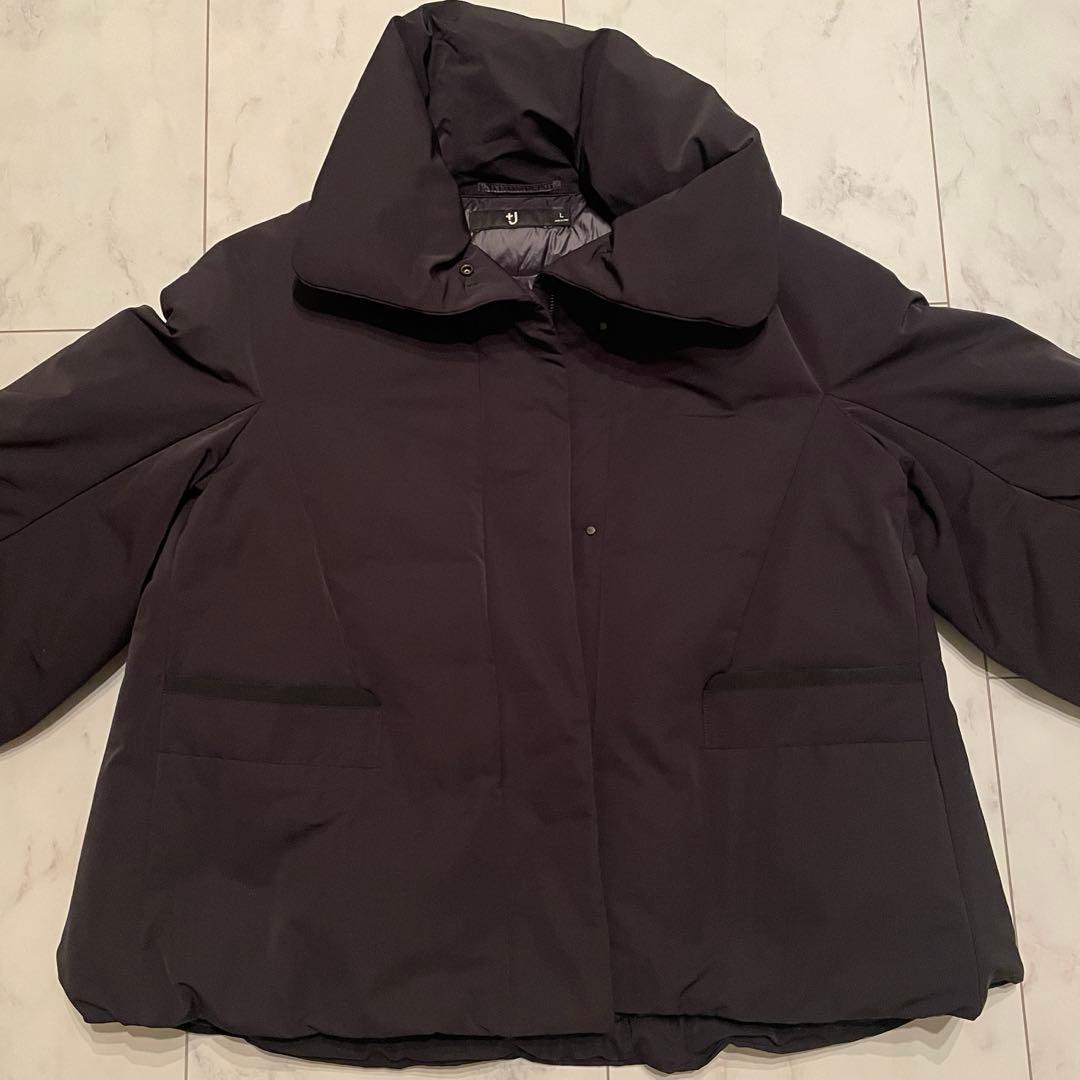 【美品】ユニクロ　UNIQLO ＋Ｊ　ハイブリッドダウンジャケット Lサイズ
