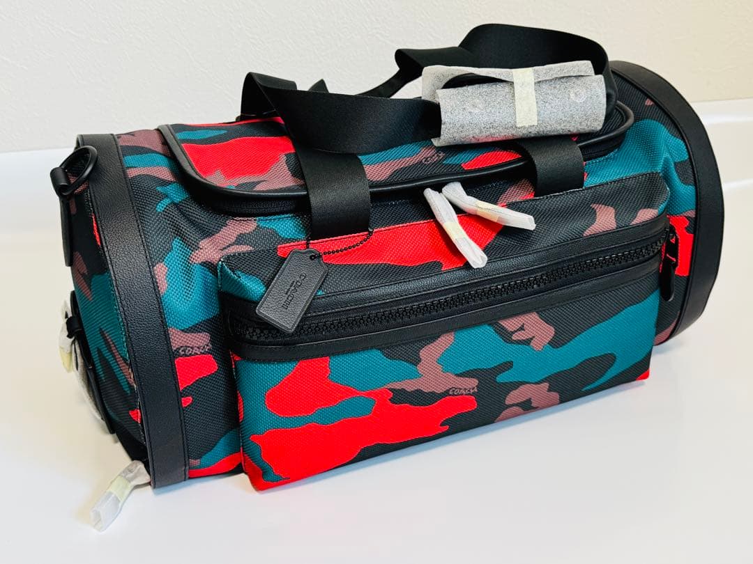 未使用 COACH カモフラージュ ボストンバッグ　F11572