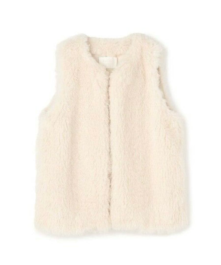 【美品】TOMORROWLAND Ballsey プードルファークルーネックジレ