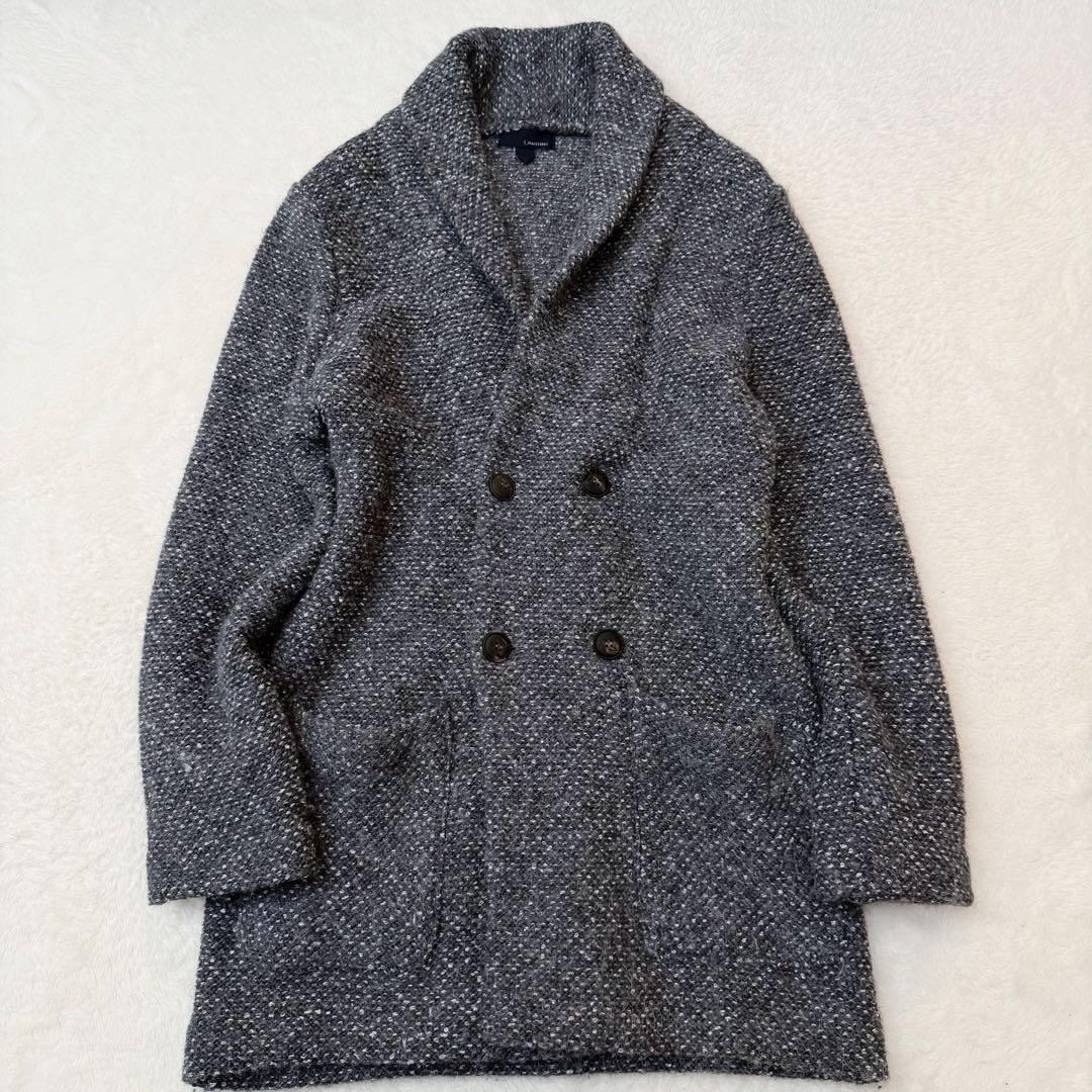 LARDINI ショールカラー アルパカブランド　ニットコート 44