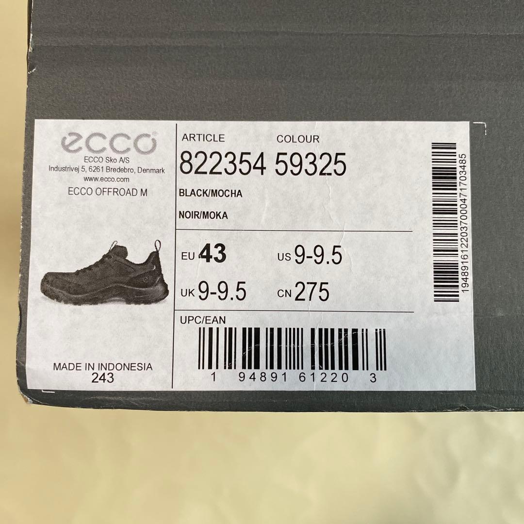 ecco エコー　メンズ　スニーカー　27.5cm ブラック/モカ