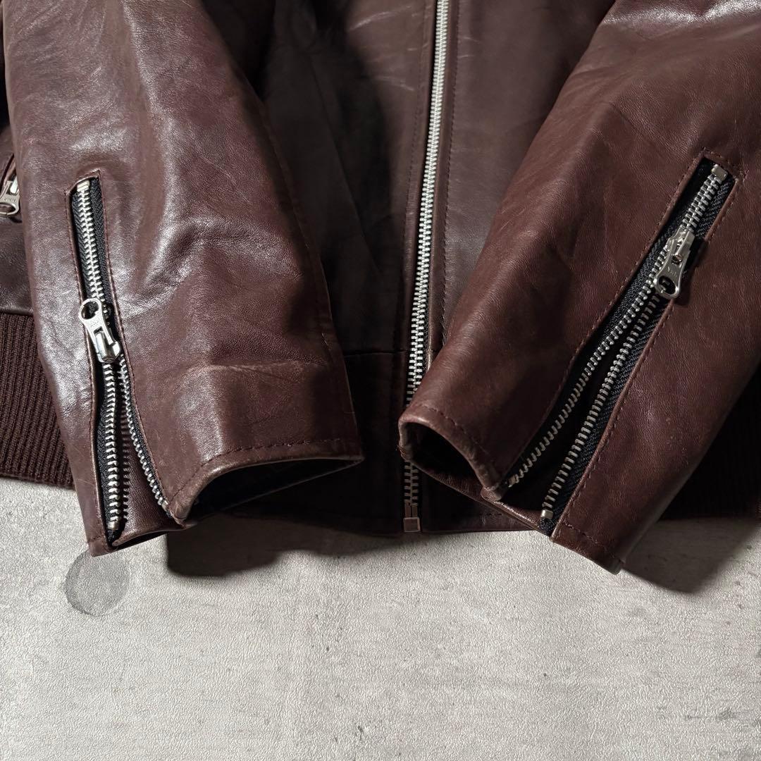 00s archive leather single riders jacket - メルカリ