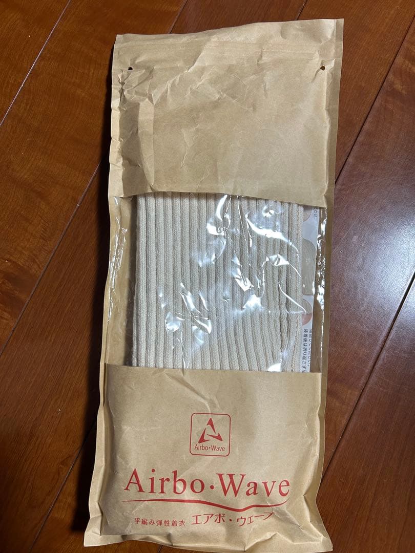 エアボ・ウェーブ 平編み弾性ストッキング8号ショート 片足