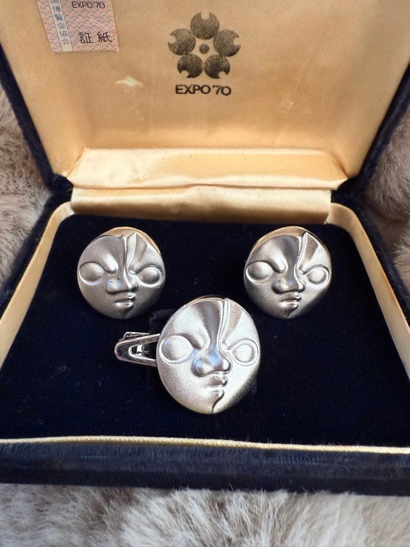 【レア★】大阪万博EXPO70太陽の塔 カフスボタン・ネクタイピン　岡本太郎