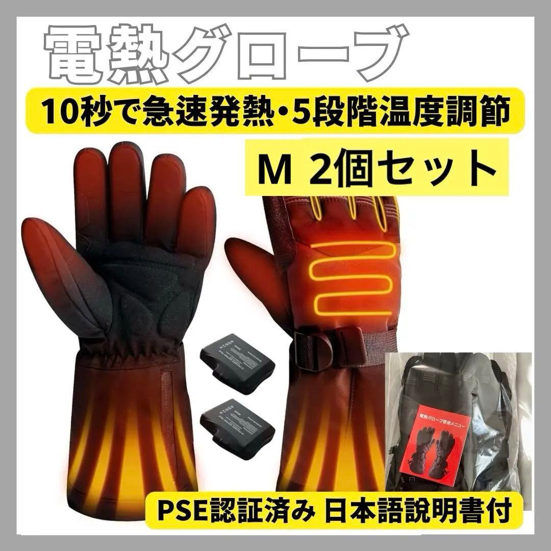 【新品・最上位モデル2個セット】電熱グローブ 登山 除雪 通勤 スキー バイク