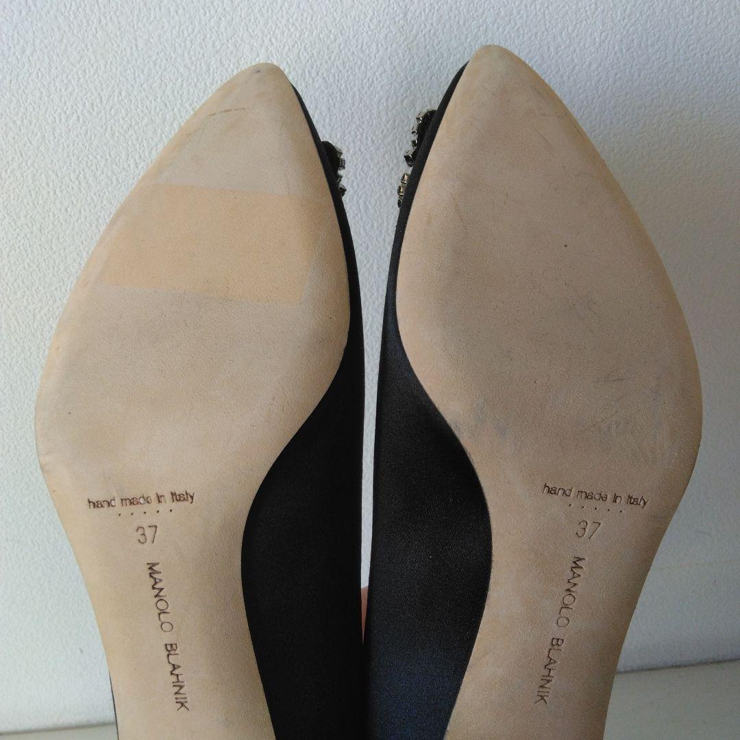 極美品」MANOLO BLAHNIK マノロブラニク ハンギシ サテン 37 - メルカリ
