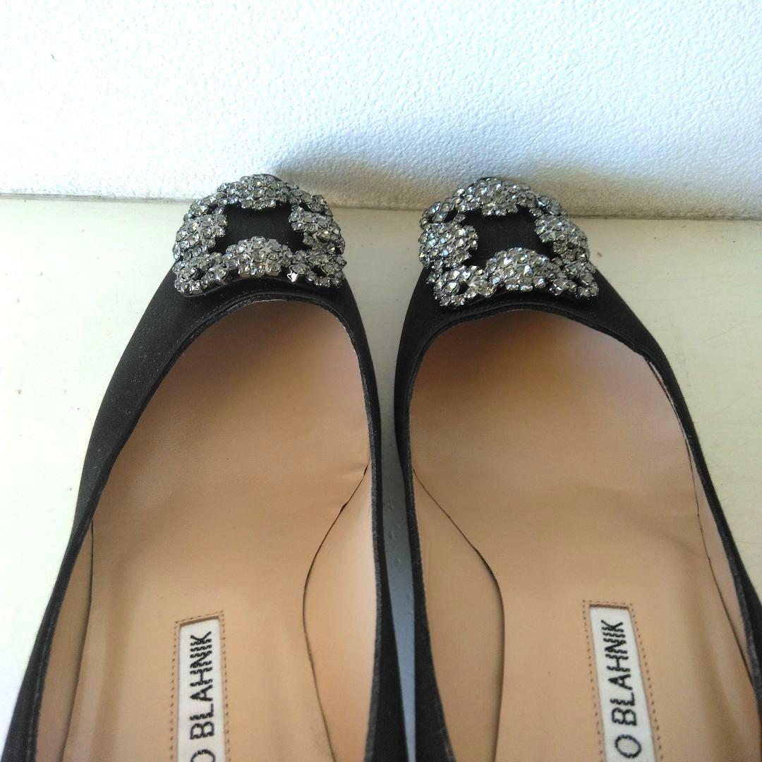 極美品」MANOLO BLAHNIK マノロブラニク ハンギシ サテン 37 - メルカリ