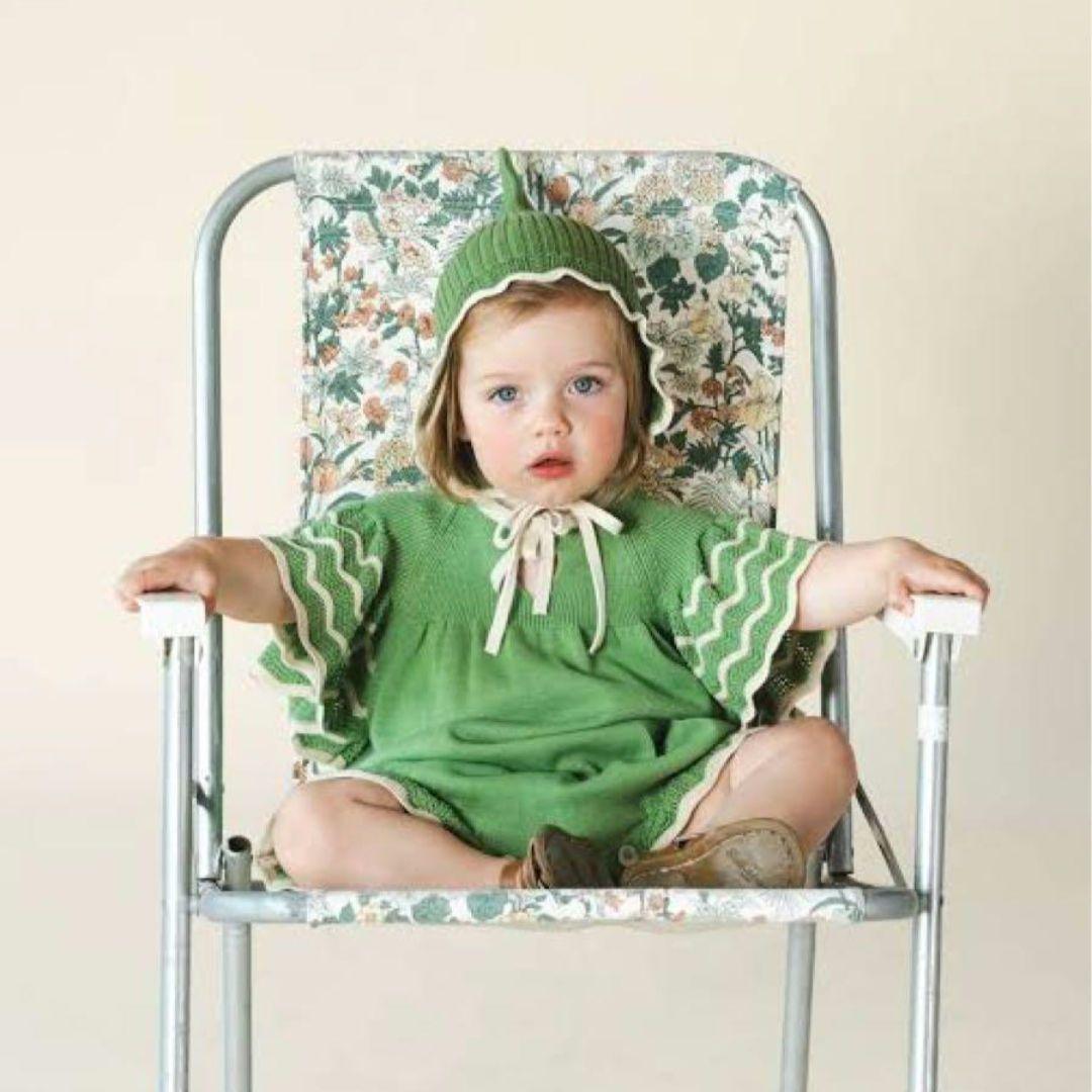 MABLI 23ss ロンパース ボンネット セット　コビト 小人 マブリ 緑