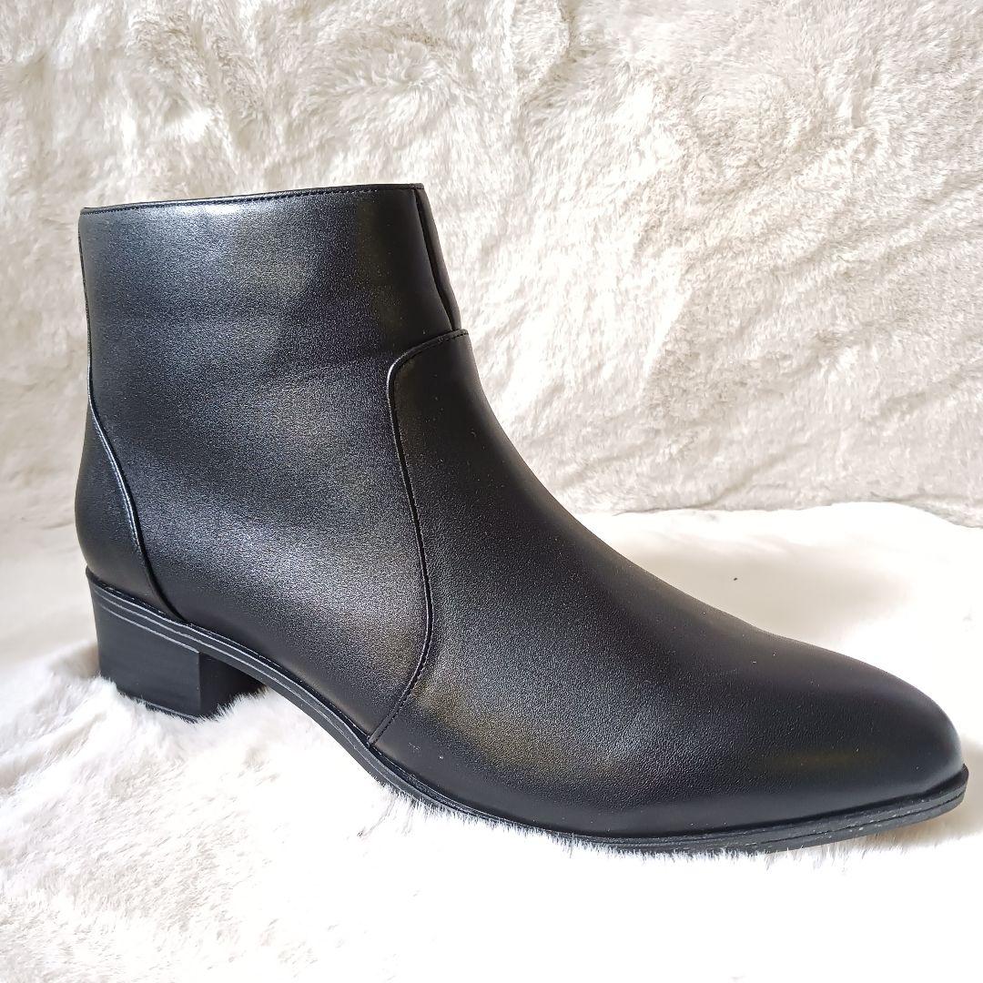 未使用品 卑弥呼 サイドジップ ブーツ ポインテッドトゥ　ブラック 25.5cm