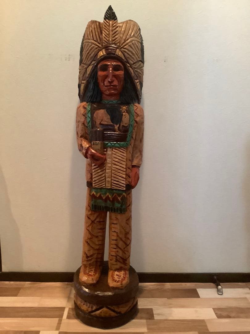 フランク・ギャラガー作ヴィンテージ 120cmシガーストア・インディアン像