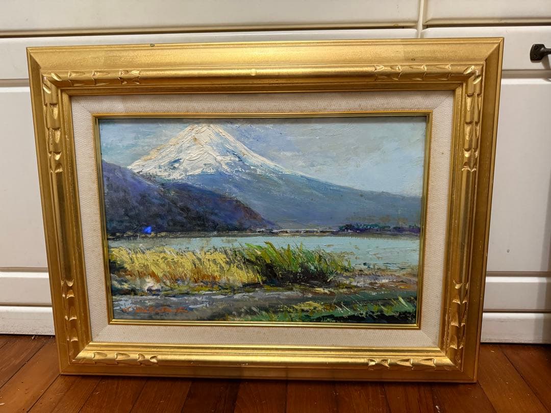 65.「川口湖の富士」髙橋一善 油絵