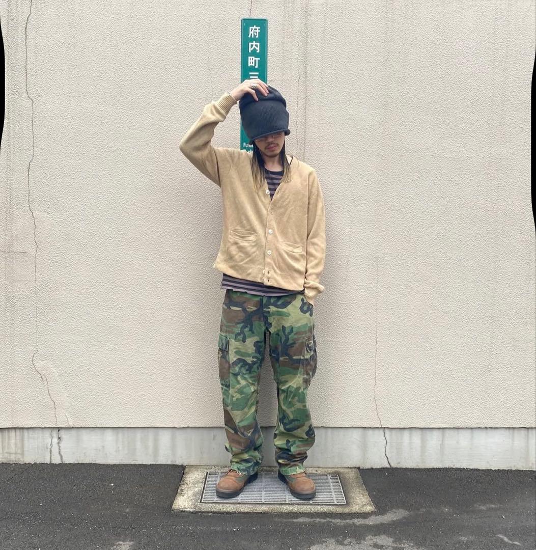 カモフラージュ　デニム　バギーパンツ 極太 デニム ジーンズ バギーパンツ パンツ メンズ ミリタリー 迷彩