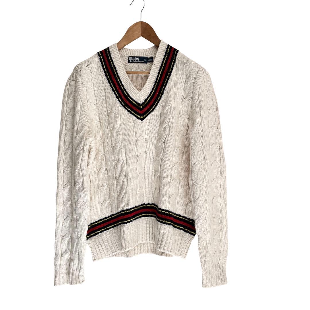 ポロラルフローレン チルデンニット コットンカシミヤ ケーブル ビッグ
