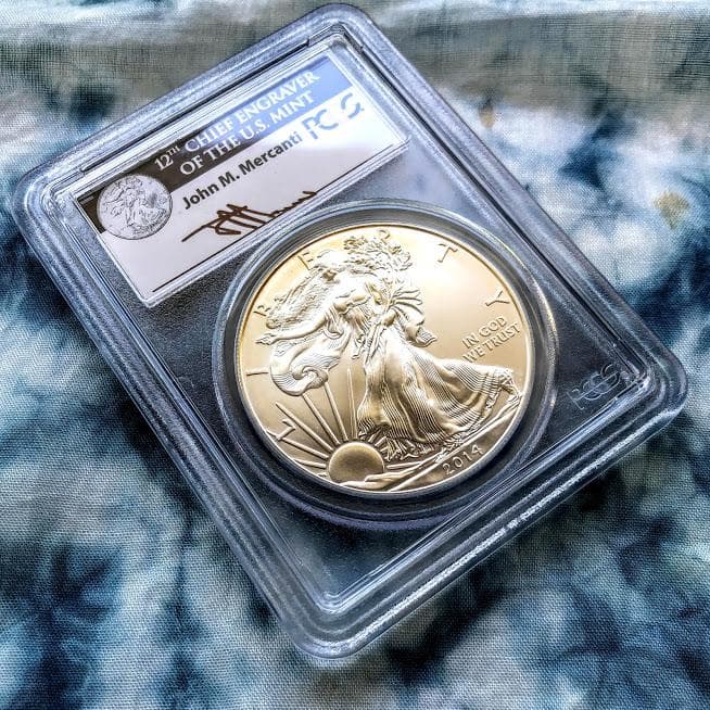 貴重】2014 アメリカ 米国 シルバーイーグル MS69 ガバメントボックス