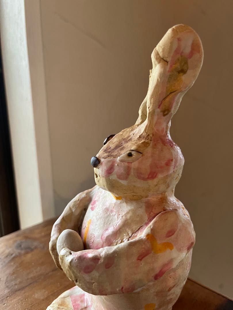 陶芸家 よしのちはる うさぎのオブジェ　置物