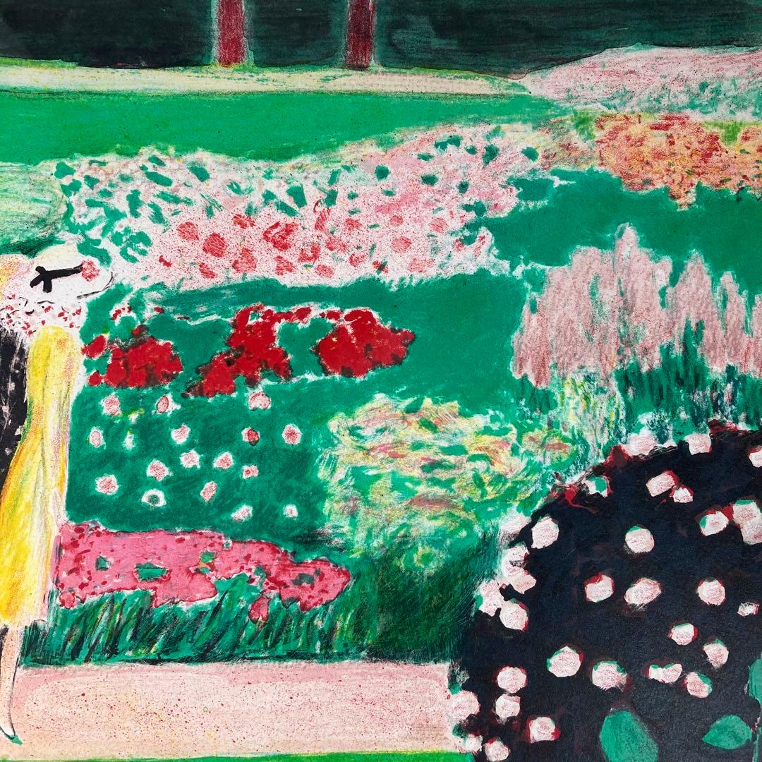 真作保証】カシニョール「夏の散歩」リトグラフ 直筆サイン 版画 絵画