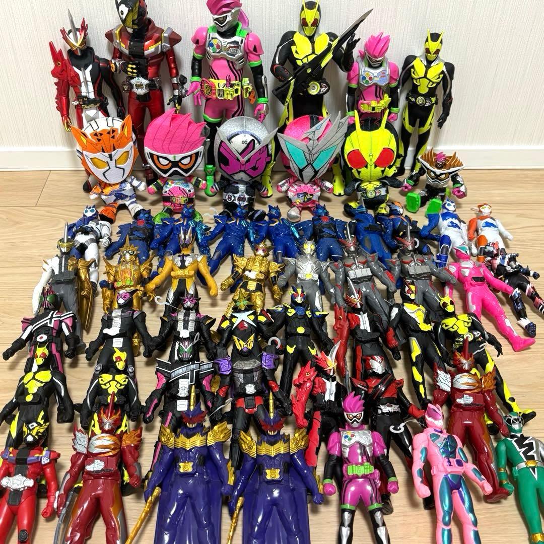 【まとめ売り】仮面ライダーシリーズ ソフビ等 53個セット