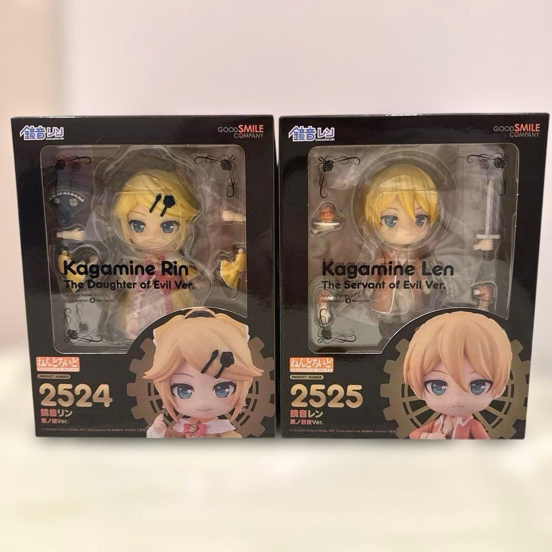 ねんどろいど 鏡音リン 悪ノ娘Ver. 鏡音レン 悪ノ召使Ver. 2点