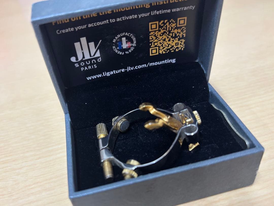 ◯ JLV バスクラリネットリガチャー　プラチナ