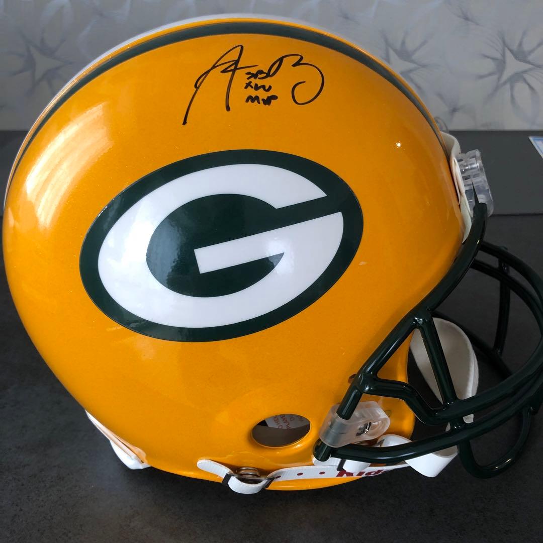アーロンロジャース Green Bay Packers サイン入りヘルメット