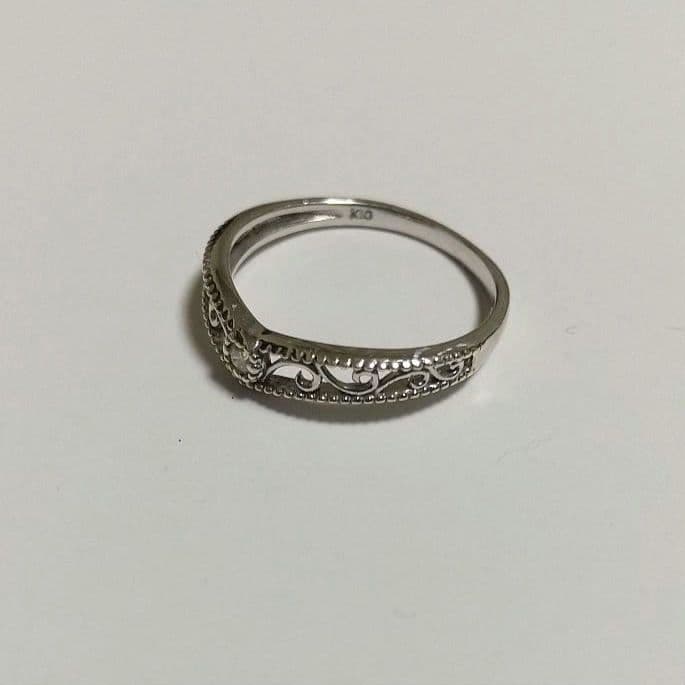 JEWELRY TSUTSUMI】K10 WG ダイヤモンドピンキーリング - メルカリ