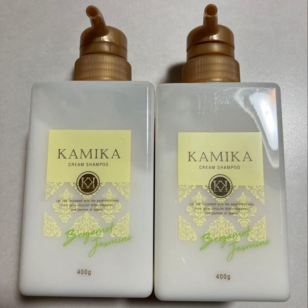 カミカ クリームシャンプー ベルガモットジャスミンの香り 400g 2本