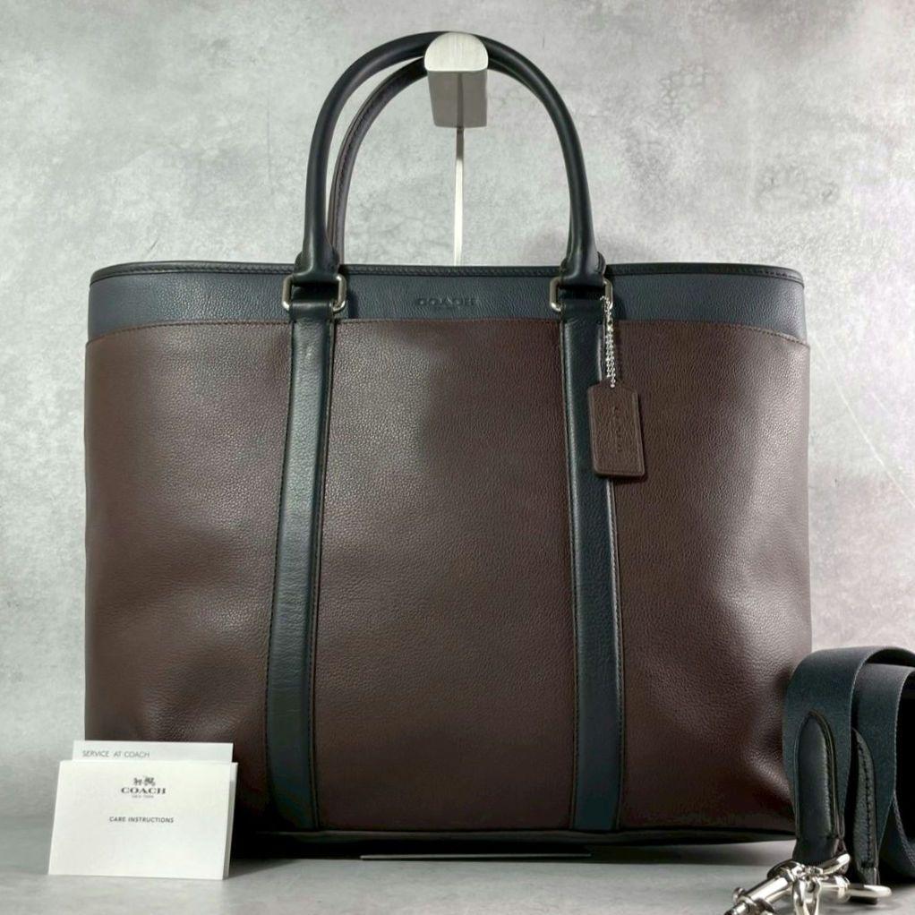 新品タグ付 コーチ メトロポリタン 2way トートバッグ ビジネス A4可 茶
