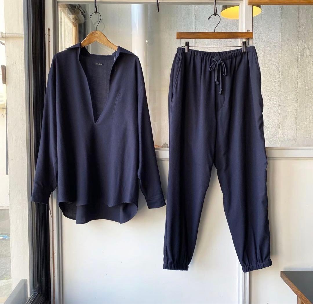 COMOLI 22AW ウールビエラスセットアップ ネイビー