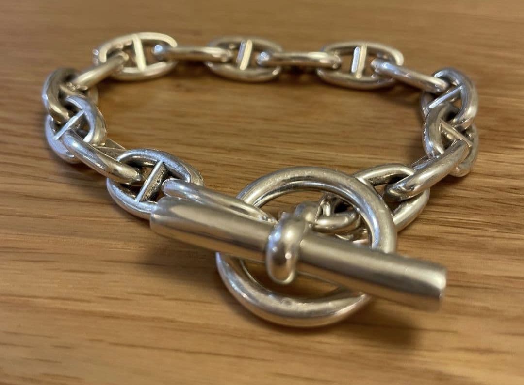 シルバー925 アンカーチェーンブレスレット シェーヌダンクルデザイン MM