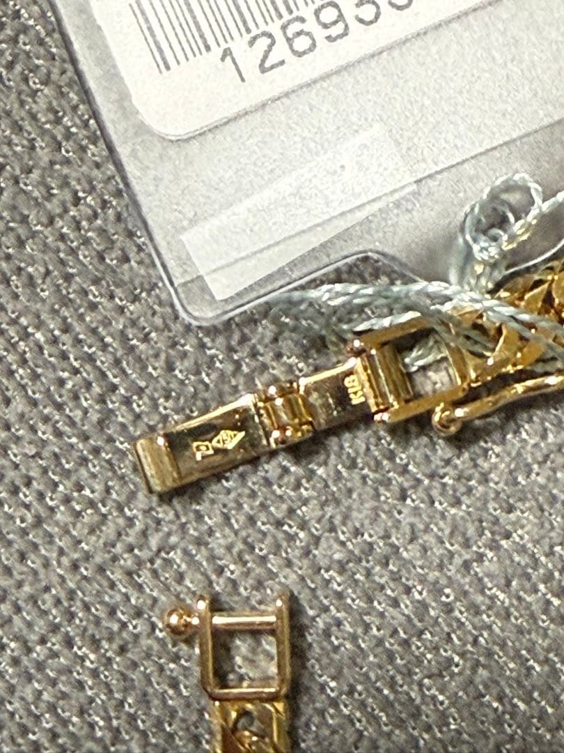 K18イエローゴールド 6面カットダブル喜平ブレスレット 18cm 10.32g