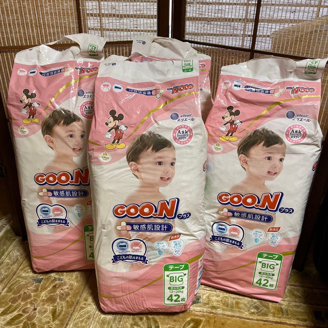 モモドリ　グーンプラス 敏感肌設計 テープ BIGサイズ 42枚×8パック