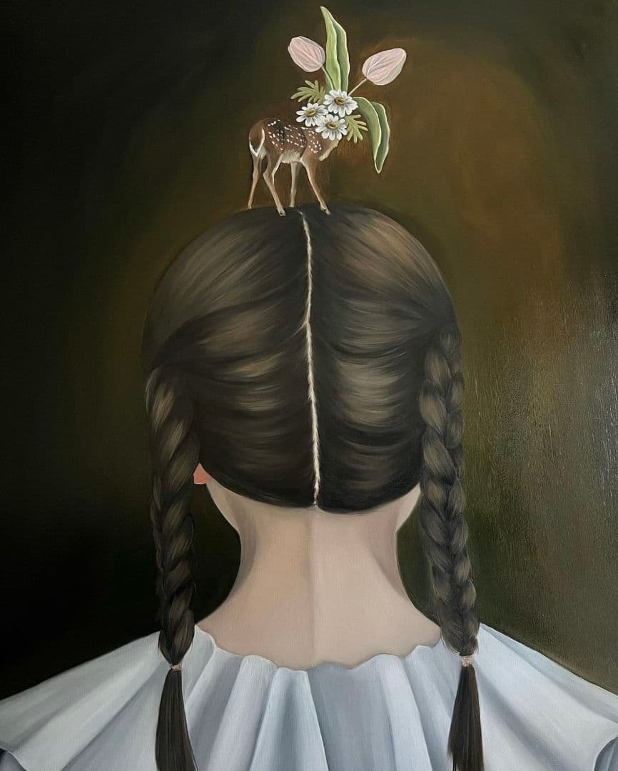 榎本マリコ　OILキャンバス作品