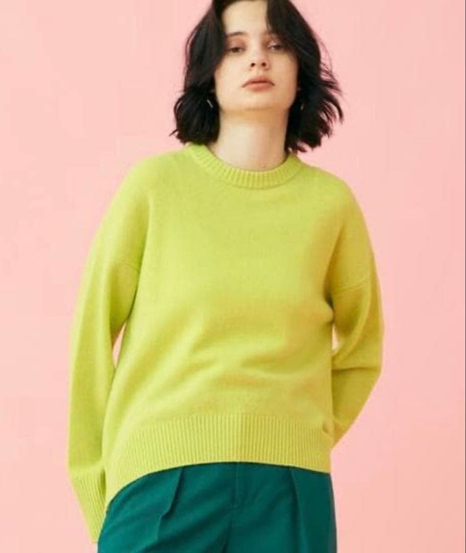 TOMORROWLAND イエロー クルーネックセーター M カシミア 100%