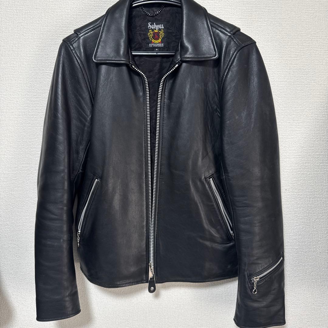 【値引き】Schott×Nano Universe ブラック レザージャケット