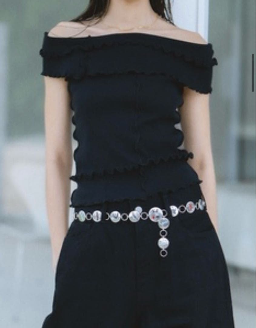 ロンハーマン　sherris オフショルトップス　黒