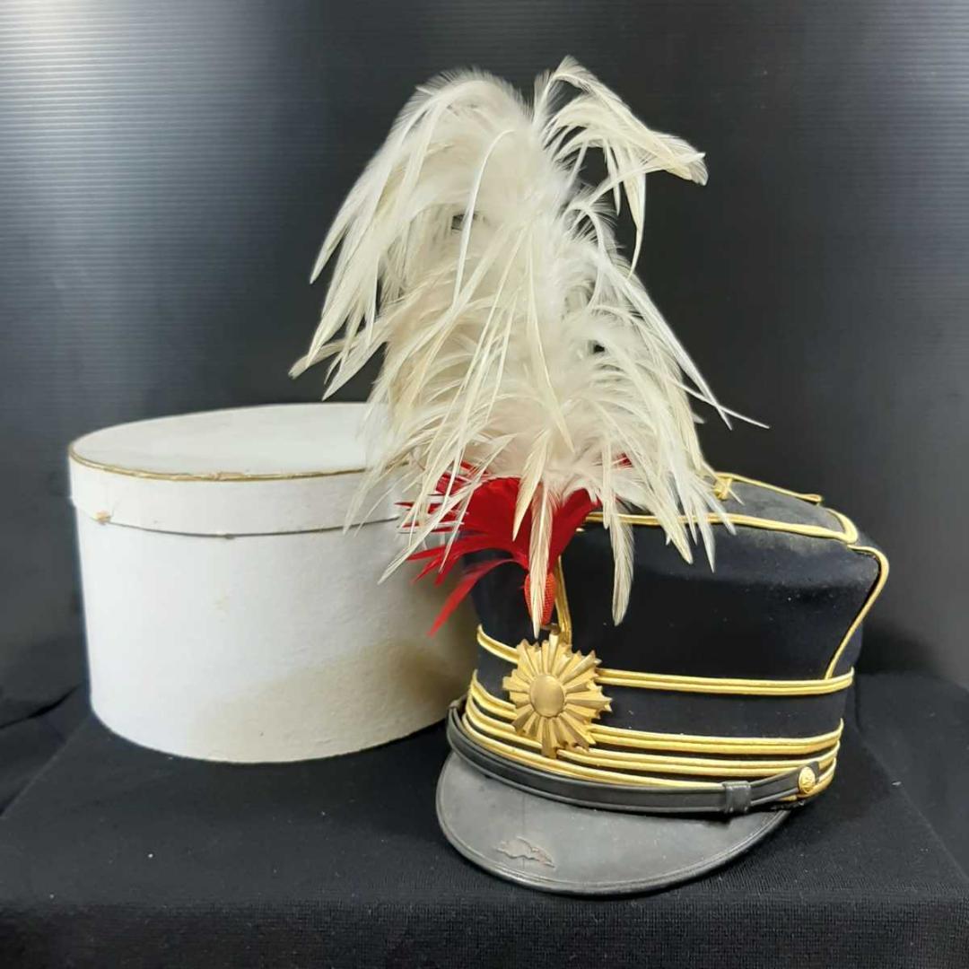 旧日本軍 陸軍 大尉？ 大礼服 制服 軍服 正帽 制帽 軍帽 五芒星 羽付き
