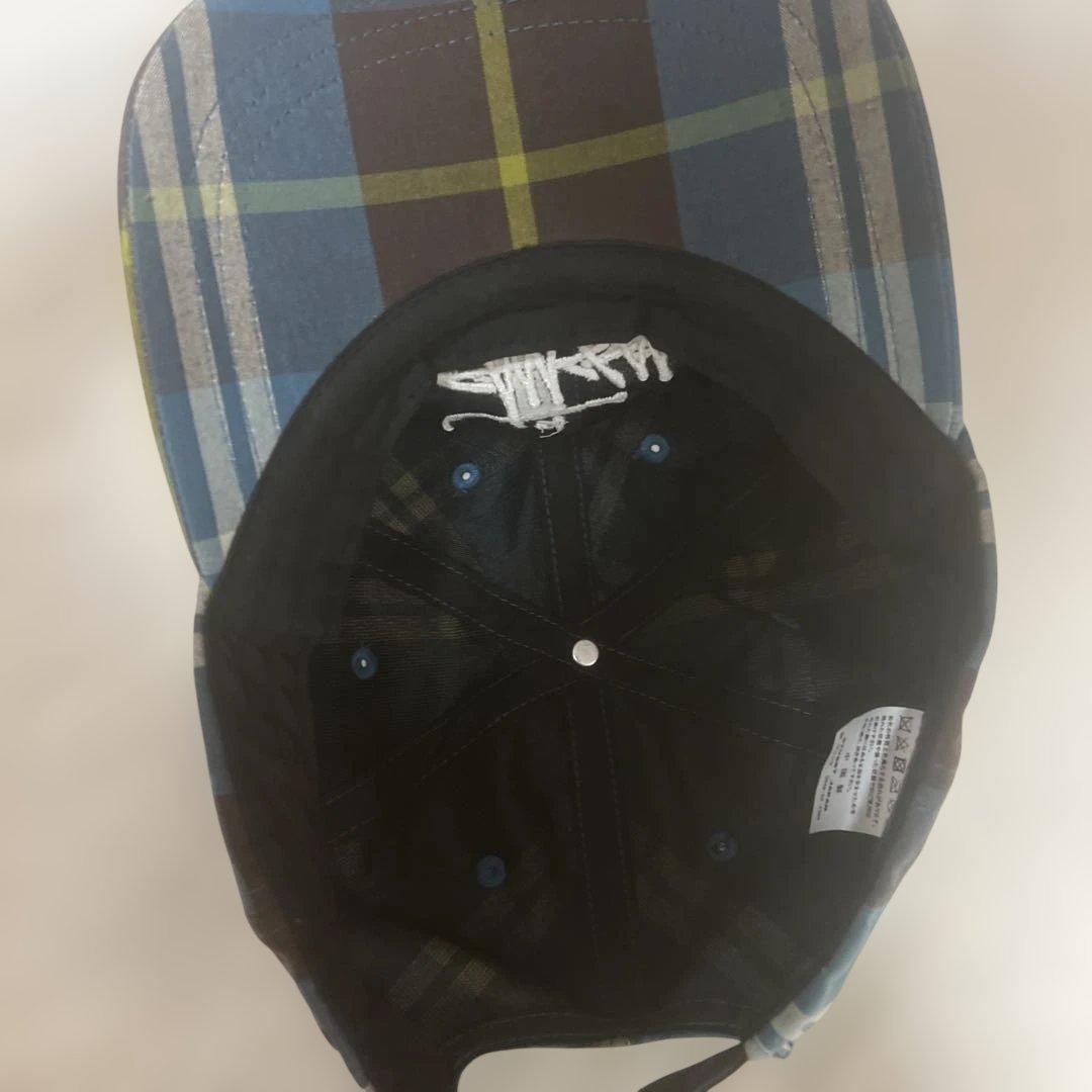 Stussy チェック柄キャップ（希少） - メルカリ