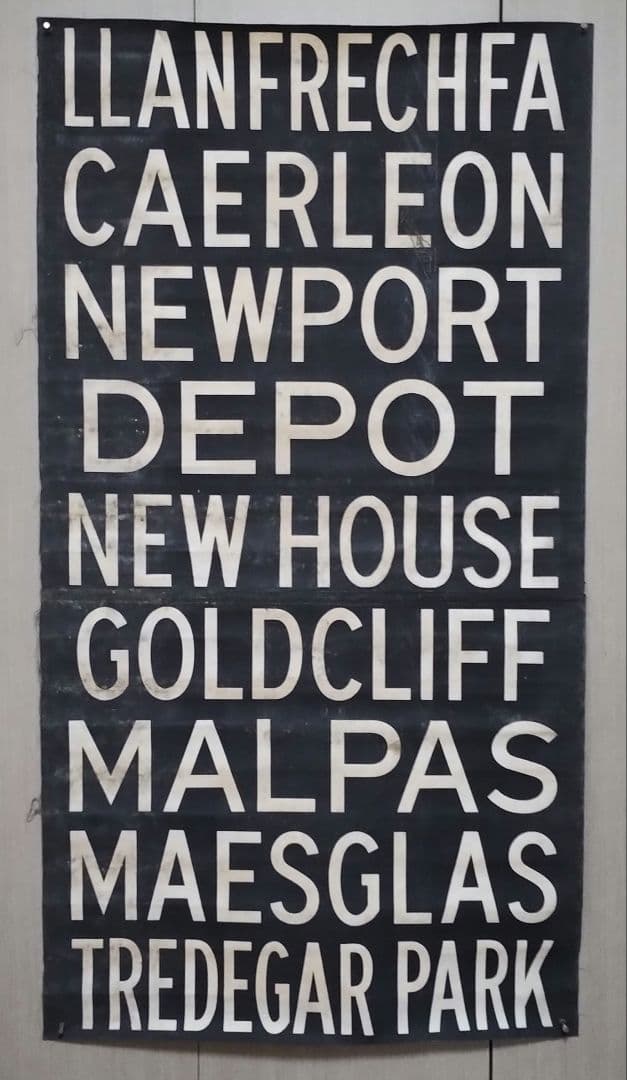 ヴィンテージバスロールサイン本物　125×67cm