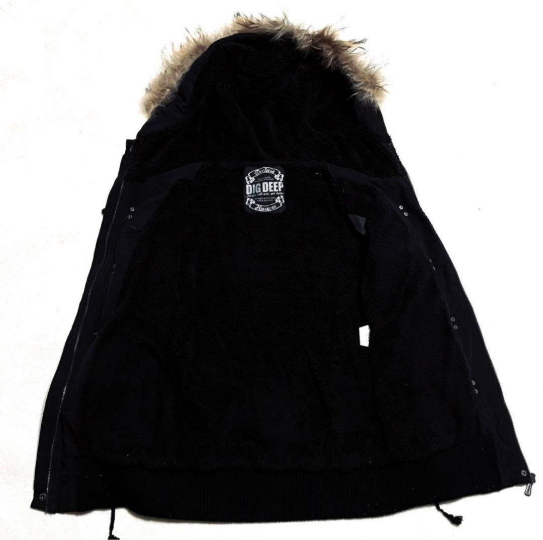 平成ギャル y2k グランジ ファー付き モッズコート ギミック