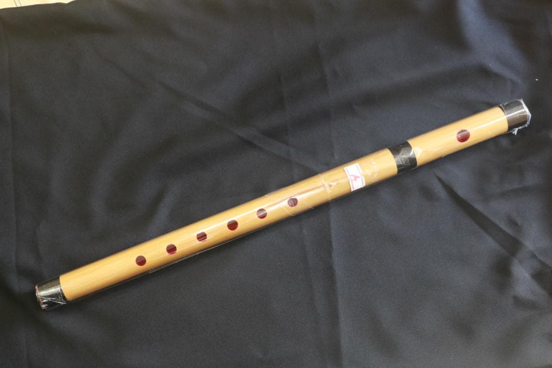 沖縄県産　琉球横笛　竹製（A調）基本の音の高さになります。手工品　新品未使用