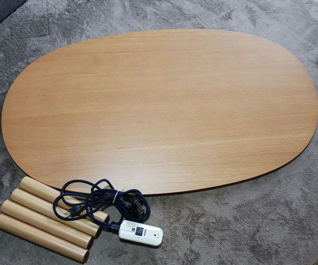 無印良品　楕円形木目調こたつ 電源コード・リモコン付き 楕円こたつ小 | 無印良品