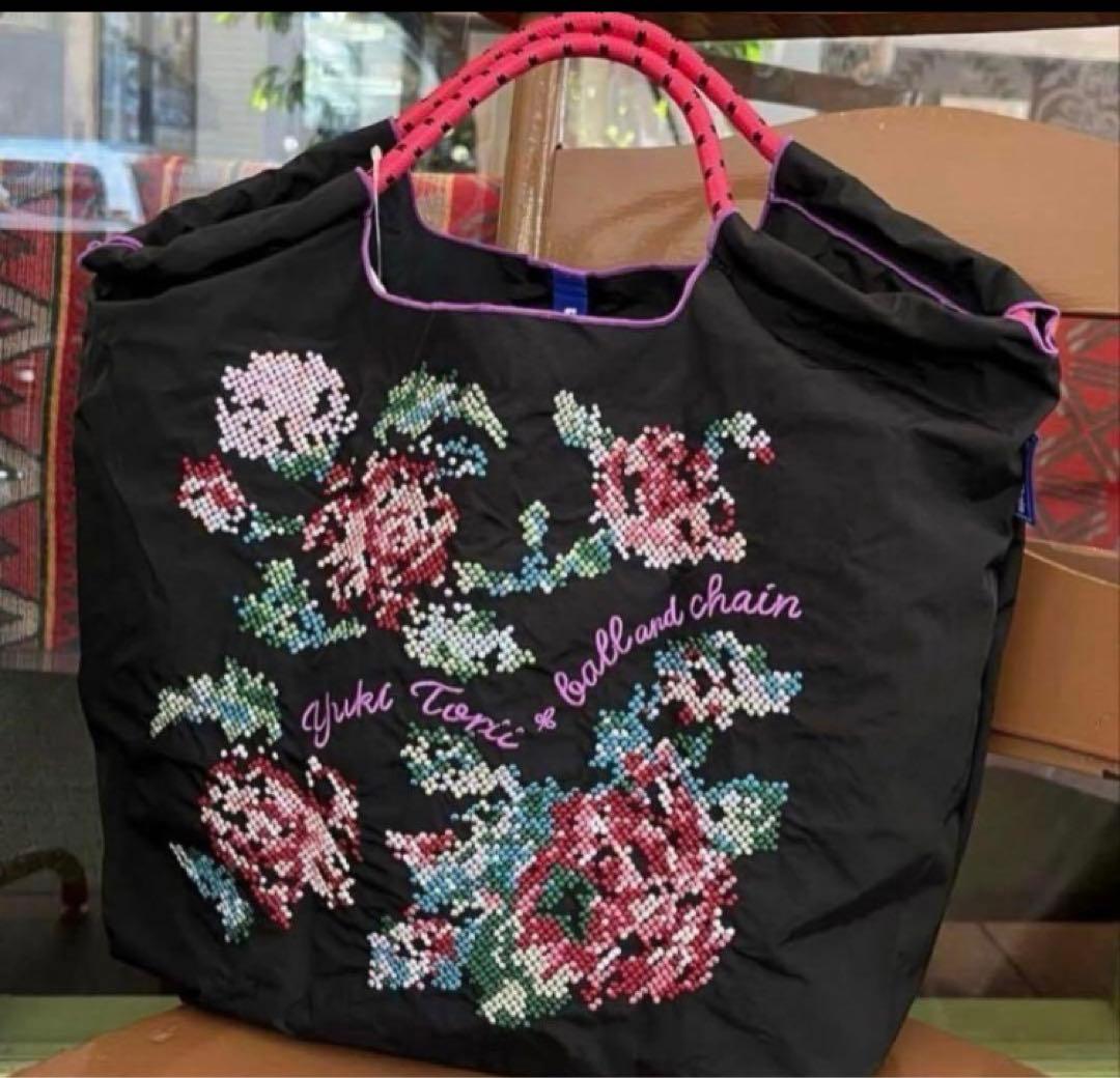 新品 ボールアンドチェーン×トリイユキ Pixel Rose エコバッグ