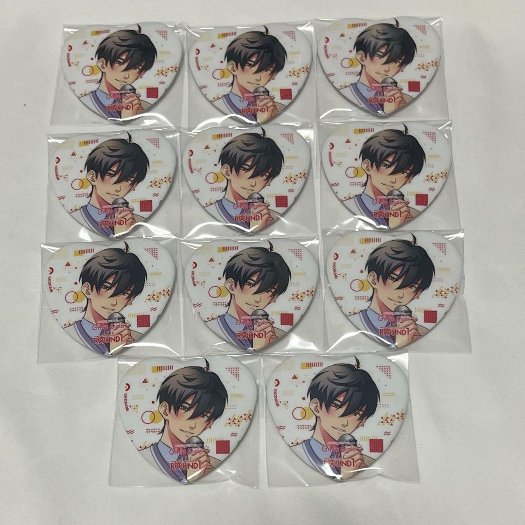 ときメモgs 風真玲太 ラウンドワンコラボ ハート缶バッジ