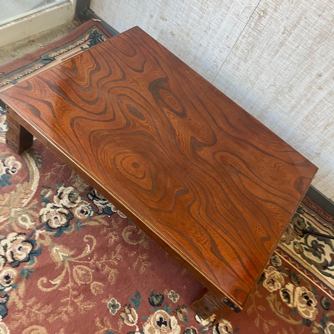 昭和レトロ 古家具 木製テーブル 大型座卓 センターテーブル ロー