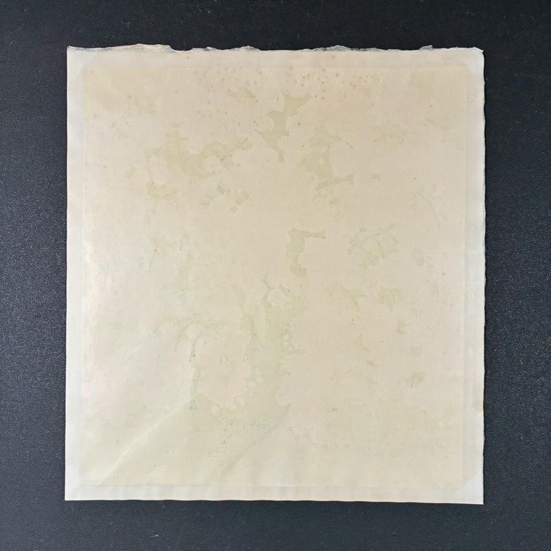 美品 橋本明治「桜」手摺木版画 ささき版画工芸 版元永井画廊 刷り込み