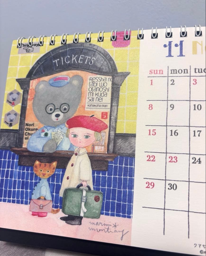 マリーニモンティーニ サイン入り 卓上カレンダー 2026 モリンチカ