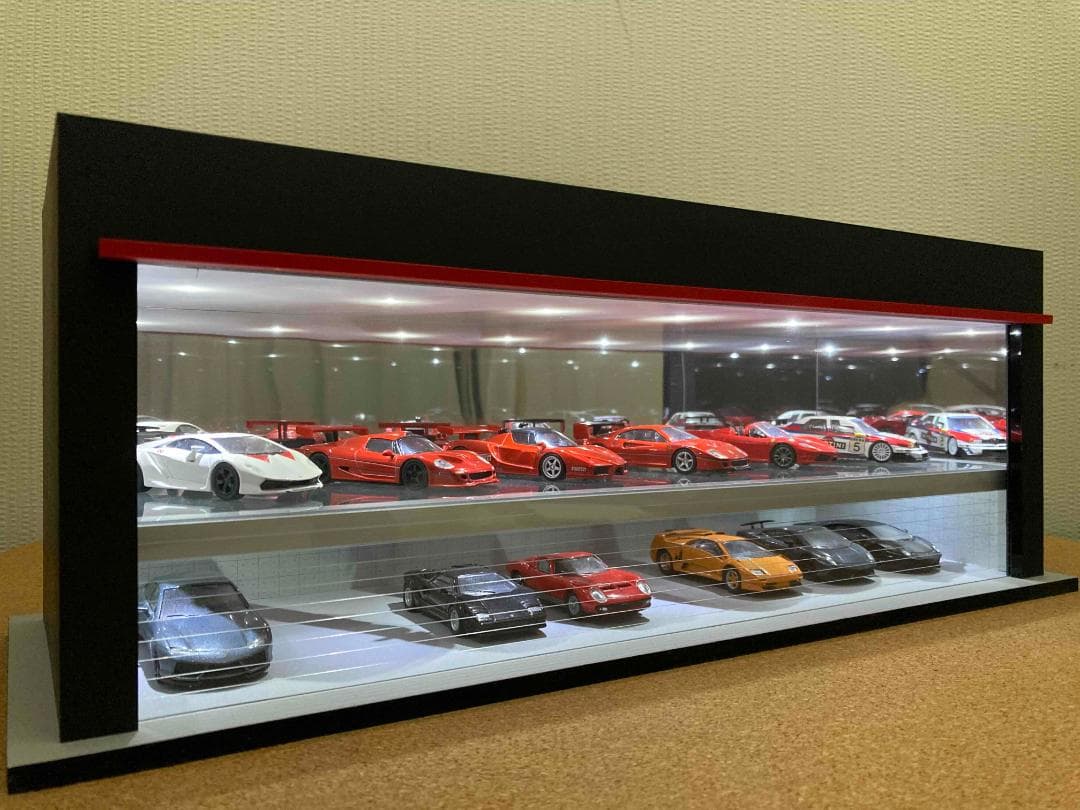 ミニカー用ジオラマ：1/64＆1/43 ショールーム＆ガレージⅠ（透明床タイプ）