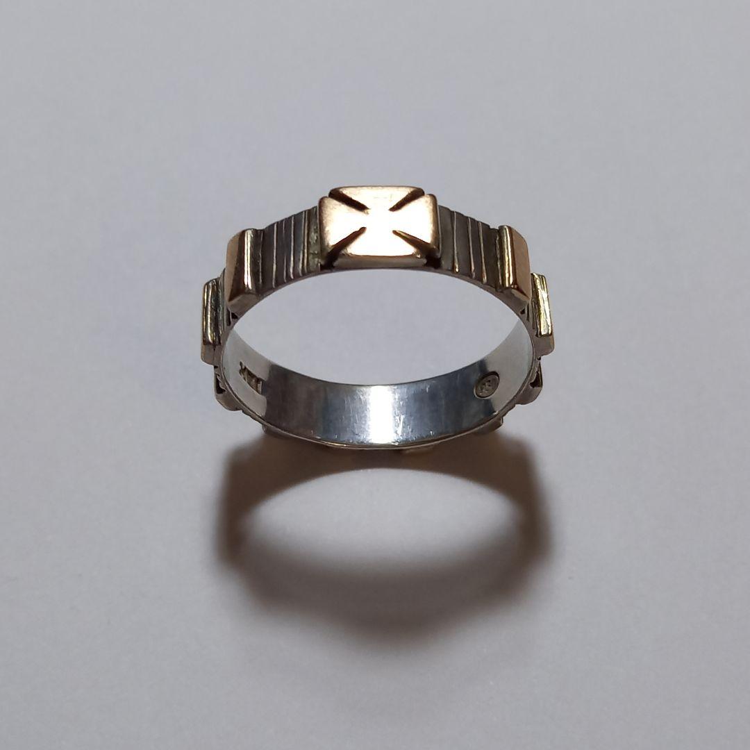 K10、K18 スターリングシルバー950メンズリング 24号　量目2.3g リング ピンキーリング メンズ 指輪 印台 シルバー925 金 10金 10k k10